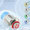 Botón de Equipo de Automatización con Luz LED 220V, Botón Metálico Rojo de 16mm para Fuente de Alimentación, Cabeza Alta, Autoretención