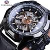 Reloj forsining de una pieza para hombre, moderno, informal, clásico, popular, resistente al agua, manual, mecánico.