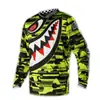 Roupa para Corrida Off-Road Transfronteiriça Camiseta Longa Versátil Tamanhos Europeus e Americanos Top de Secagem Rápida Absorvente de Suor Respirável Roupa para Ciclismo Roupa para Downhill