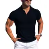 Tg Ropa de verano para hombre estilo old money deportes al aire libre corte ajustado textura top casual para hombre polo de manga corta