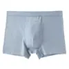 Ropa interior de algodón para hombre de cintura media para verano, talla grande holgada, transpirable, boxers juveniles, pantalones de cuatro esquinas a rayas para niños