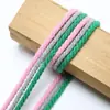 30 cordas de algodão coloridas multicoloridas corda para amarrar zongzi DIY artesanal corda de tapeçaria trançada corda para etiqueta três fios de corda de algodão