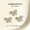 Novas Decorações de Arte para Unhas com Laço de Zircônia Incrustada em Cobre Super Brilhantes Luxo Leve Pérola Strass Borboleta DIY Acessórios de Unha Vestíveis