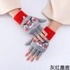 Luvas de Tricô de Lã Quentes e à Prova de Frio Espessadas para Ciclismo de Bicicleta para Estudantes do Sexo Feminino Outono e Inverno com Tela Sensível ao Toque de Cinco Dedos Venda por Atacado Luvas de Natal