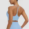 Novo Sutiã Esportivo Europeu e Americano com Bojos Top Regata de Tiras Sutiã Casual Roupa de Yoga Top Fitness de Secagem Rápida