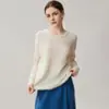 Suéter de cachemira colorido con lentejuelas para otoño e invierno para mujer, cuello redondo, dobladillo con flecos, puños de borlas, suéter de punto versátil
