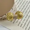 Pendientes Simples y Elegantes de Estilo Lujo Ligero con Diseño de Patrón de Rombos, Tejidos en Forma de C, Pendientes Únicos y Versátiles para el Día a Día para Mujeres
