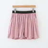 Calças Casuais de Modal Femininas de Verão Shorts para Casa Largos Finos com Bolso para Usar Fora Casa Ar Condicionado Calças de Perna Larga
