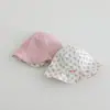 Chapéu de Bebê Primavera e Verão Fino Respirável Chapéu de Pescador Princesa para Meninas, Chapéu Bucket Reversível, Chapéu de Sol Infantil Floral
