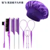 Gorro de Ducha de Color Sólido Estilo Europeo y Americano Platinum Classic para Adultos, Peine de Cola para Peinado y Mechas, Peine de Cola para Mechas y Peluquería, Trenzado de Cabello y Tirar del Cabello