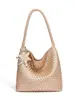 Bolsa axilar de ombro de arma arma popular deste ano moda bolsa feminina tecida à mão tendência simples portátil cesta de legumes bolsa de mãe