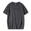Camiseta de Algodón Puro Pesado Verano Estilo Hong Kong Manga Corta Hombre 2025 Nueva Holgada Talla Extra Hombre Gordo Color Sólido Tendencia
