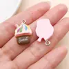 Colgante de Resina Color Chocolate Donut Helado Pastel Café Pulsera DIY Llavero Accesorios