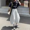 Calça Scimitar Jeans de Rua Americana para Mulheres, Novo Verão Cintura Alta Solta Emagrecimento Versátil Tendência Cropped Wide-Leg