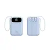 Mini Power Bank de Carga Rápida 3C 20000 mAh de Gran Capacidad con Cable Integrado y Logo Personalizado