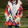[Processamento Personalizado] Novo Casaco de Inverno Feminino com Pelúcia Estilo Europeu e Americano Casaco com Capuz 3D de Natal Atacado