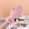 Guantes de Algodón y Cuero Grandes de Invierno para Hombres y Mujeres con Felpa Adicional Espesos Antideslizantes Cálidos para Exterior Montar Guantes Antideslizantes con Pantalla Táctil Venta al por Mayor