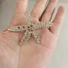 Acessórios de Pente de Cabelo Ins Estilo Coreano Estrela do Mar Pérola Cheio de Diamantes, Acessórios de Cabelo Femininos da Moda, Presilha para Franja, Pente de Cabelo Estilo Fada