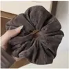 Diadema de Terciopelo Retro para Mujer Color Puro Nuevo Francés Nicho Gama Alta Banda Elástica para Cola de Caballo Baja Accesorio Versátil para el Cabello para Fotos