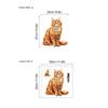Adesivo de Parede de Gato Animal de Simulação Decorativo Sala de Estar Entrada Quarto Autoadesivo Pintura Removível Adesivo de Parede de PVC