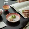 Soporte para Olla de Peces Dorados Pintado a Mano de las Dinastías Tang y Song, Accesorios para Ceremonia del Té, Bandeja Seca para el Hogar, Juego de Té Kung Fu, Base para Tetera, Bandeja de Cerámica