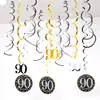 Amazon fiesta de cumpleaños 12 piezas adornos espirales de PVC 18 años 21 años 30 años 40 años decoración de cumpleaños adornos colgantes