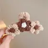 Presilha de garra grande para outono e inverno para cabelos grossos, presilha de tubarão requintada de alta qualidade, acessório de cabelo Maillard feminino