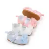 Zapatos para Bebé con Lazo, Suela de Goma, Transpirables y Cómodos Zapatos para Antes de Caminar para Bebés de 0 a 12 Meses