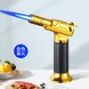 Nuevo y popular encendedor portátil de llama azul tipo soplete para barbacoa al aire libre, moxibustión, encendido de carbón, encendedor tipo soplete para cigarros, disponible para venta al por mayor