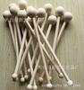 Fabricante en stock palo redondo de madera maciza martillo de masaje bola redonda palo de madera Hemu juguete para niños martillo práctico de golpear hacia atrás palo de madera