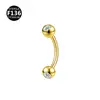 Anillo para Ombligo de Titanio F136 de 1.6/1.2 mm de Espesor con Rosca Interna Bola de Diamante 5A Bola Redonda de Ópalo Joyería para Piercing de Ceja