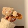Corea del Sur Otoño e Invierno Peluche Pudín Oso Lindo Pinza de Pico de Pato Horquilla Grande Nuevo Parte Trasera de la Cabeza Moño Cabello Horquilla Tocado para Mujer