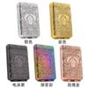 Caja de Cigarrillos Retro de Tres Aperturas Paquete de 14 Metal Grueso Soporte para Cigarrillos Retro Creativo Relieve Europeo Caja de Incienso Portátil Antiaplastamiento