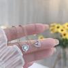 Prata Shell s925 esterlina colar de prata pingando amor pingente clavícula cadeia feminina leve luxo simples moda Meiya colar joias
