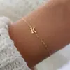 Nuevo Pulsera de Acero Inoxidable A-Z de Amazon, 26 Letras Inglesas Colgante Doble Mini Letra Pequeña