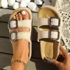 Hermosas Pantuflas Estilo Hada de Suela Gruesa para Mujer, Para Usar al Aire Libre en Verano, Nuevas Sandalias Abiertas con Pedrería Estilo Birkenstock Francés 2026