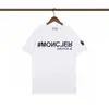 25Mon Camiseta de Marca de Moda Cuello Redondo Manga Corta con Patrón Bordado al Frente, Estilo Unisex, Manga Media de Verano Estilo Pareja para Hombre