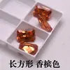 Pedra Solta Retangular Cor de Champanhe Zircônia Acessórios de Relógio Incrustados com Pedras Pequenas Anel Brincos Nail Art com Strass Strass DIY