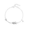 Pulsera de Plata de Ley S925 Tichia Original de Gardenia para Mujer, Diseño de Nicho Fresco y Estilo Bosque, Accesorio Versátil Floral para la Mano