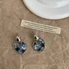 Brincos Geométricos Vazados de Zircônia de Alto Padrão, Brincos de Luxo de Nicho com Design Sofisticado, Acessórios de Orelha Versáteis e Exquisitos para Mulheres