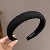 Faixa de cabelo xadrez de cetim para mulheres, faixa de cabelo antiderrapante para outono e inverno, uso diário, faixa de cabelo para lavar o rosto, acessório de cabelo de coroa alta