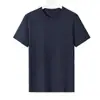 Camiseta Masculina de Algodão Penteado com Manga Curta 180g Gola Redonda Camiseta Lisa de Algodão Camiseta Básica Casual Masculina de Manga Curta