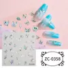 Zhengxiang Cyber Celebrity INS Pegatina de Uñas con Relieve 5D Pegamento Suave Amor Año Nuevo Pegatina para Uñas DIY Conejo de Cristal Año Pegatina para Uñas