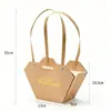 Materiais para Embalagem de Flores, Caixas de Presente para Arranjos Florais, Lembrancinhas, Buquês de Flores, Caixas de Embalagem, Caixas de Flores de Mão com Borboleta Estampada em Ouro
