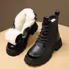 Botas Martin de suela gruesa para mujer, estilo británico, nueva colección otoño/invierno 2026, botas de nieve forradas de felpa y engrosadas, botines de suela blanda, botines cortos que estilizan