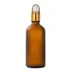 Botellas Vacías Reutilizables de Vidrio Marrón Mate para Aceites Esenciales, Varios Tamaños, Botellas Portátiles con Gotero para Productos de Cuidado de la Piel, Loción y Esencia