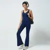 Mono de yoga acanalado nuevo con almohadillas en el pecho, ropa deportiva sin costuras para fitness y entrenamiento de Pilates de alta intensidad