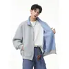 Cardigan de Retazos a Cuadros Retro Americano Nuevo Otoño 2026 para Hombre - Chaqueta de Algodón Chino para Hombre de 400G