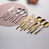 Cubiertos de Acero Inoxidable Estilo Western con Forma de Herradura, Cuchillo para Bistec, Tenedor y Cuchara con Acabado de Lujo, Cucharas para Postre y Café de Grado Alimenticio para Hotel