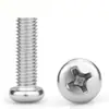 Tornillos para Máquina de Acero Inoxidable Yb818 con Cabeza de Cruz Tornillos de Cabeza Redonda de Acero Inoxidable 304 Tornillos para Máquina de Cabeza Redonda Pm M1.6-M8